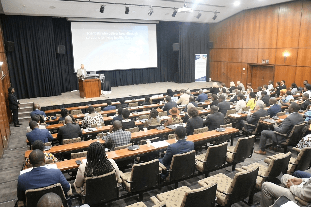 Delegates attending a planetary health presentation at the CSIR International Convention Centre